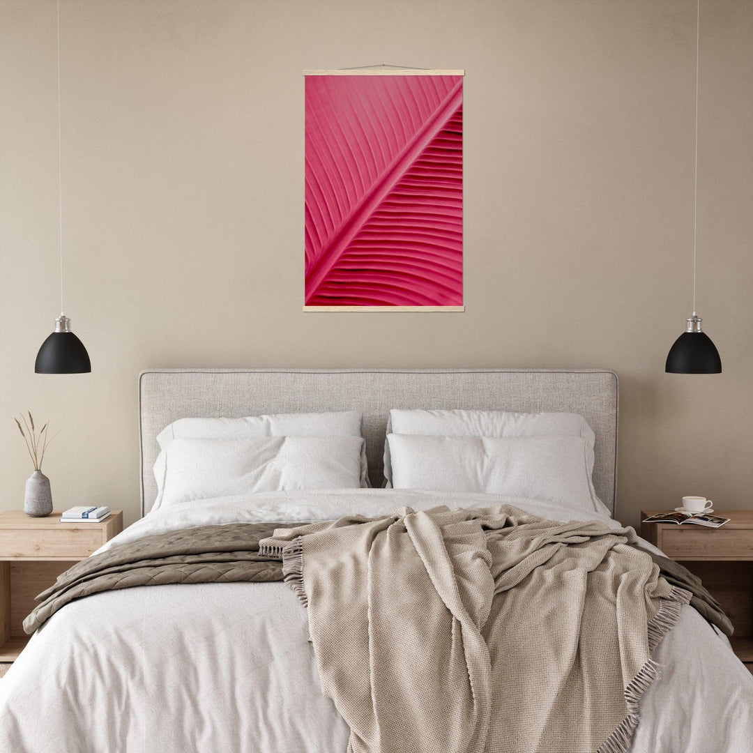 Palmblatt - Viva Magenta Red Trendfarbe für 2023 - Printree.ch 2023, Foto, Fotografie, Poster
