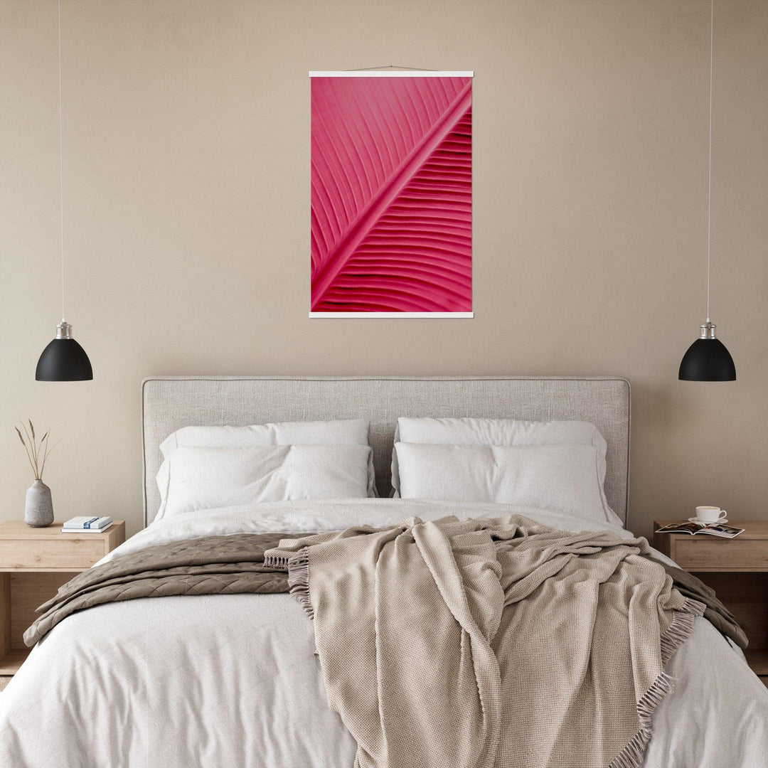 Palmblatt - Viva Magenta Red Trendfarbe für 2023 - Printree.ch 2023, Foto, Fotografie, Poster