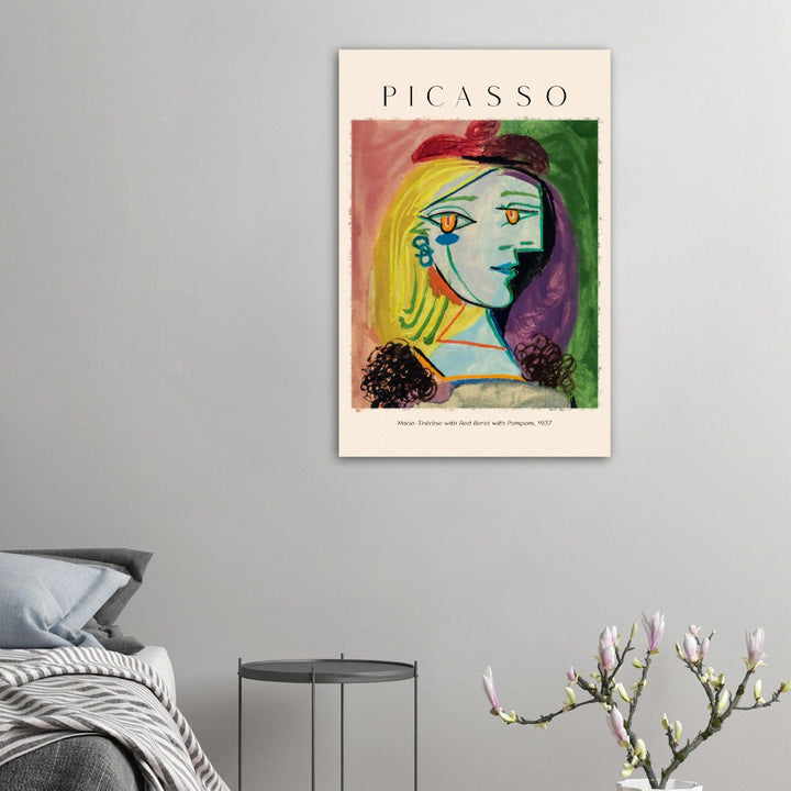 Picasso Marie-Thérèse with Red Beret with Pompom - Printree.ch abstrakte frauen, frau, Frauen, Kunst, Malen, Maler, Malerei, Meisterwerk