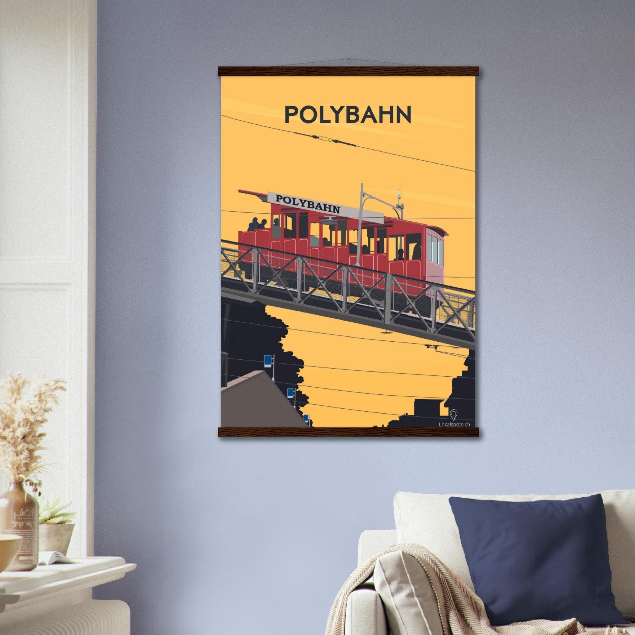 Polybahn - Printree.ch alt, attraktion, eisenbahn, europa, im freien, Localspot, Minimal, Minimalismus, polybahn, schweiz, sehenswürdigkeiten, stadt, stadtbild, strasse, tourismus, transport, ubs polybahn, verkehr, zürich