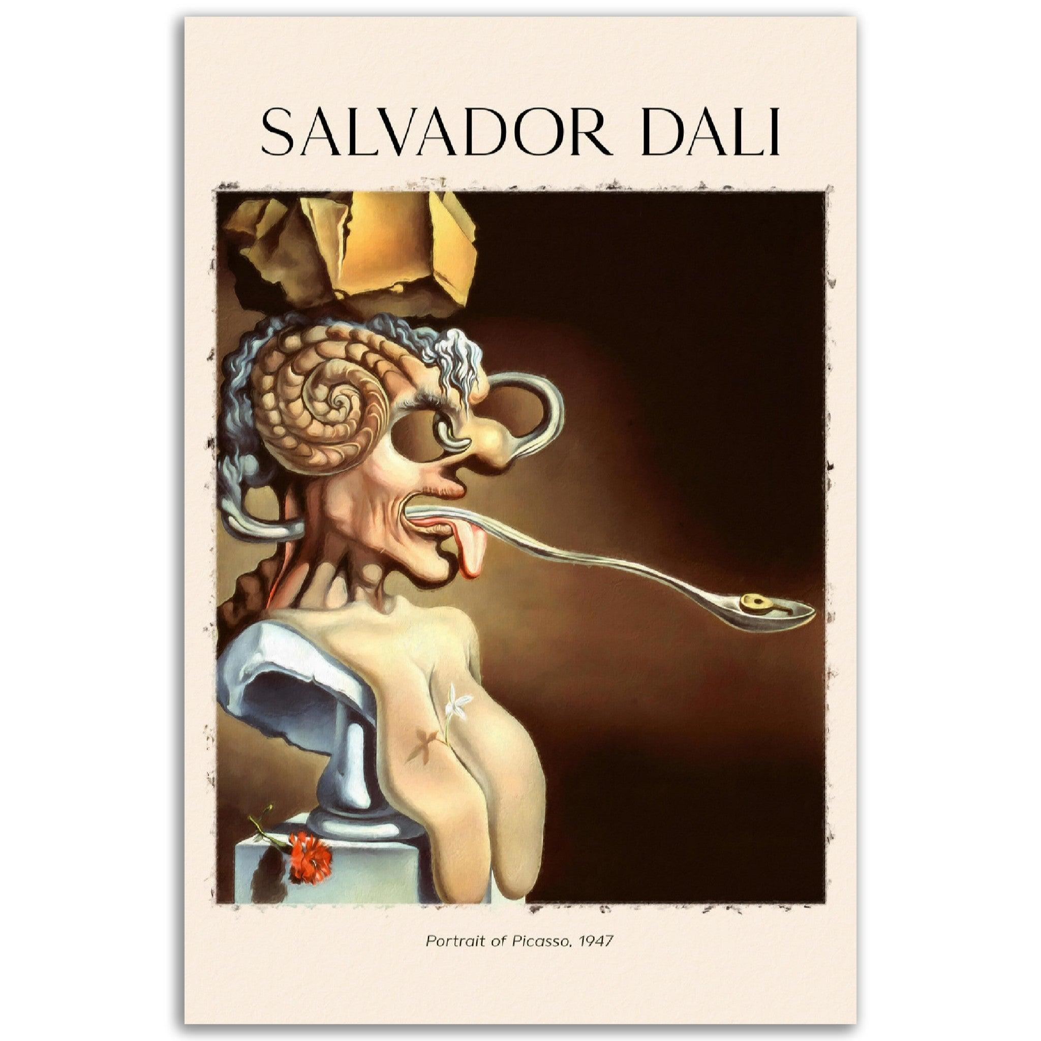 Portät von Picassovon Salvador Dali - Printree.ch Kunst, Malen, Maler, Malerei, Meisterwerk