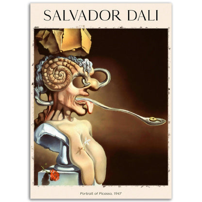 Portät von Picassovon Salvador Dali - Printree.ch Kunst, Malen, Maler, Malerei, Meisterwerk