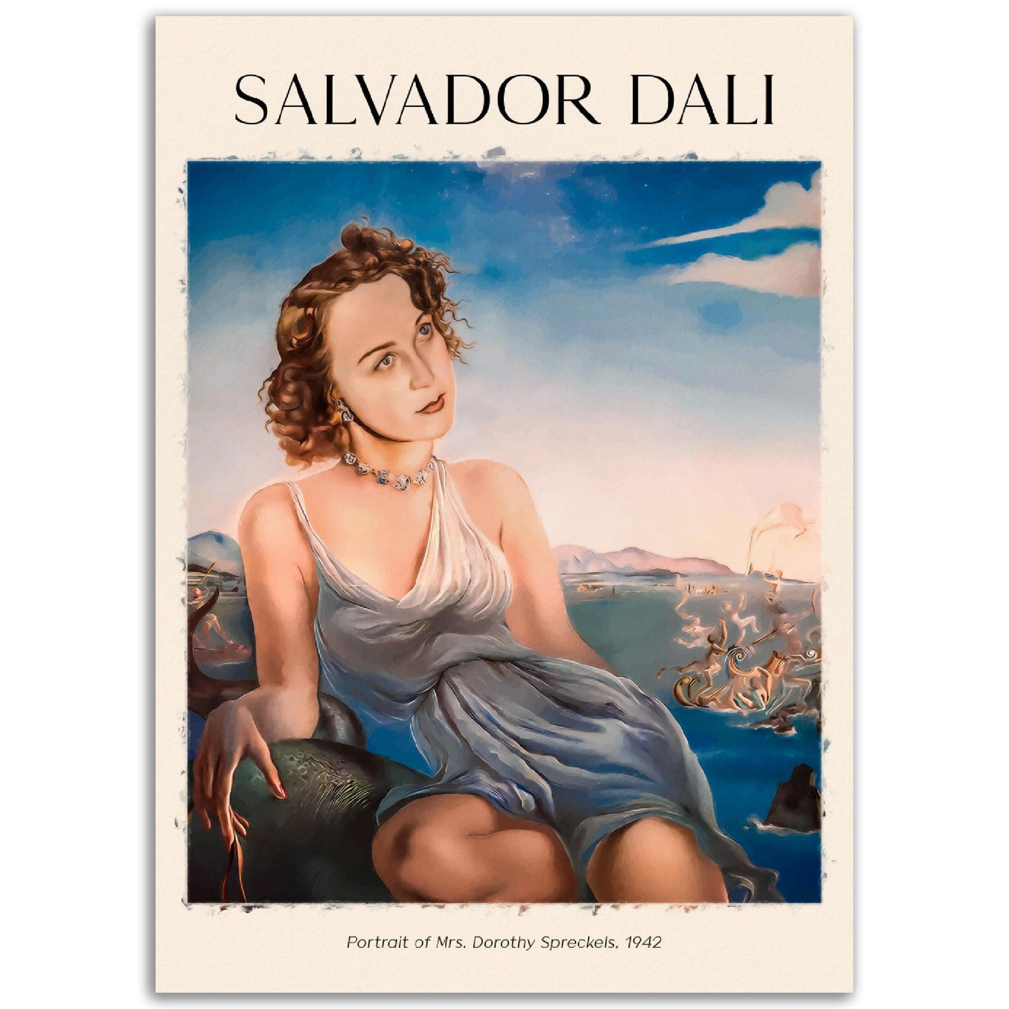 Portrait of Mrs. Dorothy Spreckels - Salvador-Dali - Printree.ch abstrakte frauen, frau, Frauen, Kunst, Malen, Maler, Malerei, Meisterwerk