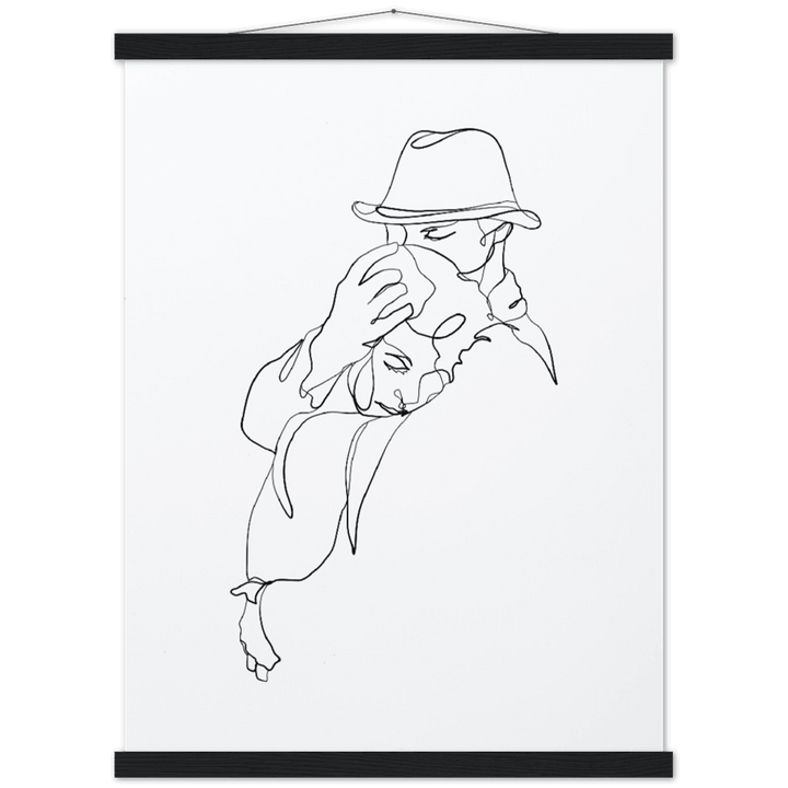 Premium Kunstdrucke - Hochwertige Poster für eine stilvolle Wandgestaltung - Printree.ch age, concept, continuous, couple, drawing, family, graphic, hand drawn, happiness, happy, illustration, isolated, line, Line-Art, love, man, minimalist, one, one line, outline, people, personalisiert, relationship, romance, romantic, Silhouette, sketch, together, vector, wedding, woman