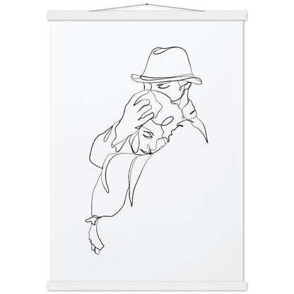 Premium Kunstdrucke - Hochwertige Poster für eine stilvolle Wandgestaltung - Printree.ch age, concept, continuous, couple, drawing, family, graphic, hand drawn, happiness, happy, illustration, isolated, line, Line-Art, love, man, minimalist, one, one line, outline, people, personalisiert, relationship, romance, romantic, Silhouette, sketch, together, vector, wedding, woman