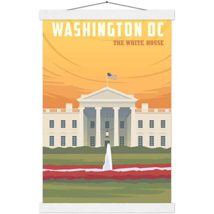 Premium Poster "Das Weiße Haus" - Hochwertige Museumsqualität für Ihr Zuhause! - Printree.ch Illustration, Poster, travel poster