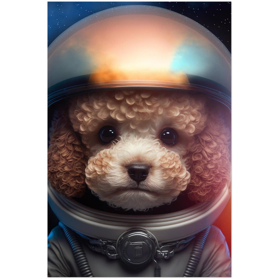 Pudel Baby Astronaut Portrait - Printree.ch 3d illustration, Astronaut, Poster