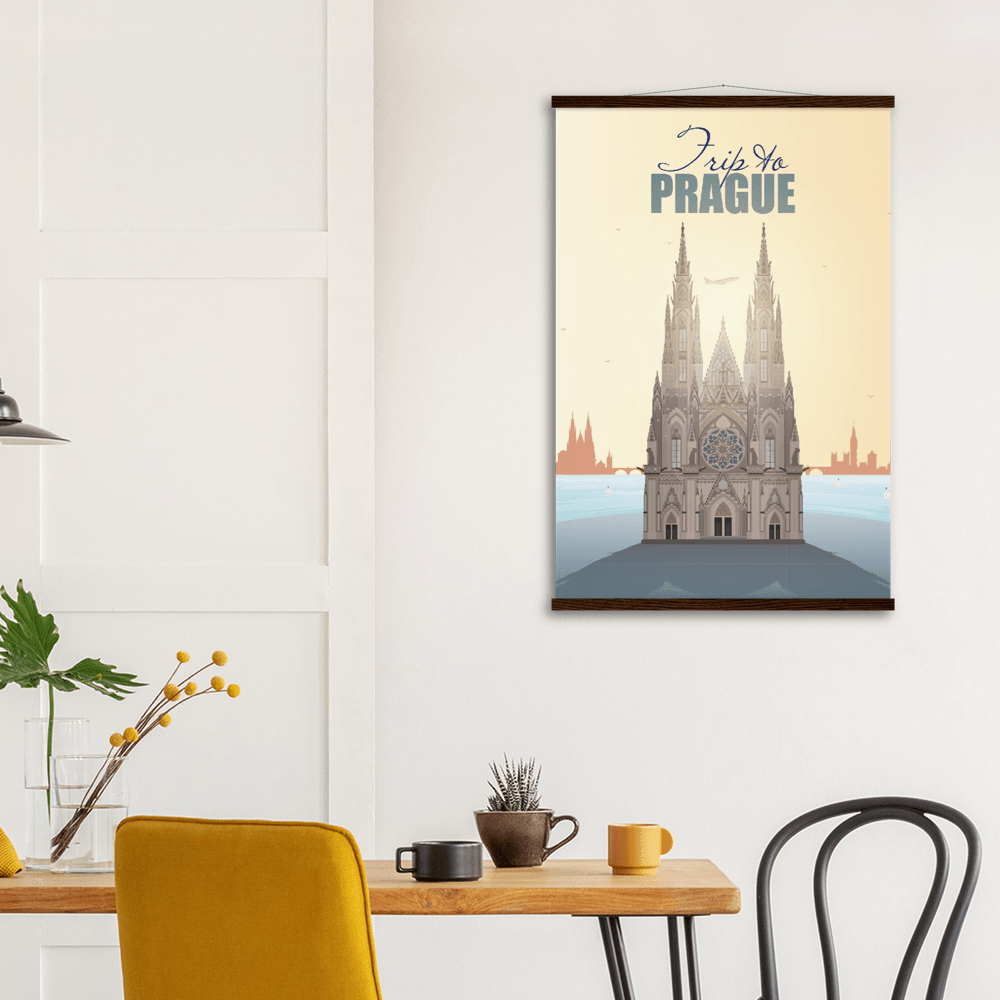 Reise nach Prag - Printree.ch minimalistisch, touristische reise, travel poster