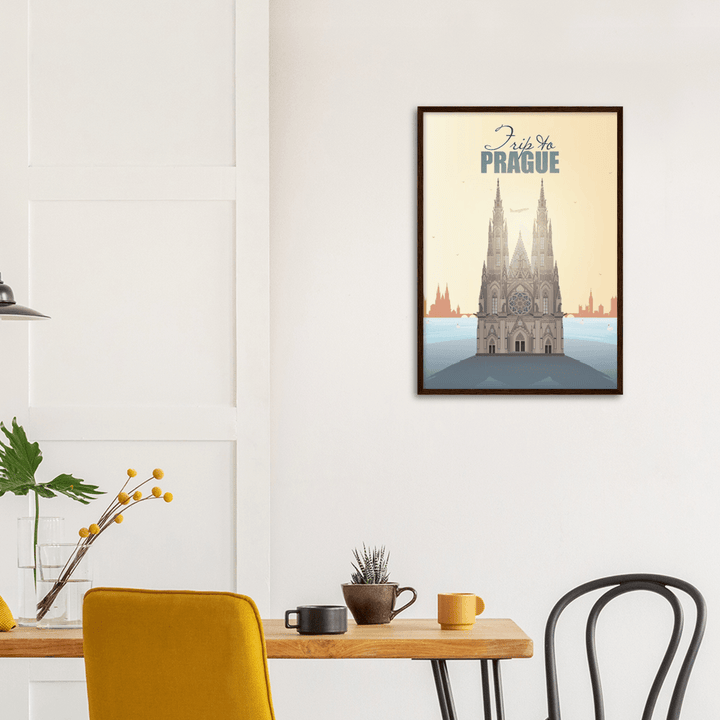 Reise nach Prag - Printree.ch minimalistisch, touristische reise, travel poster