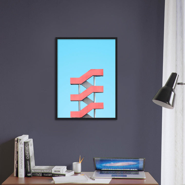 Rote Treppe - Printree.ch architecture, architekt, Architektur, Fotografie, gebäude, Minimal, minimalist, minimalistisch, pastel, pastell, Simone Hutsch, Unsplash