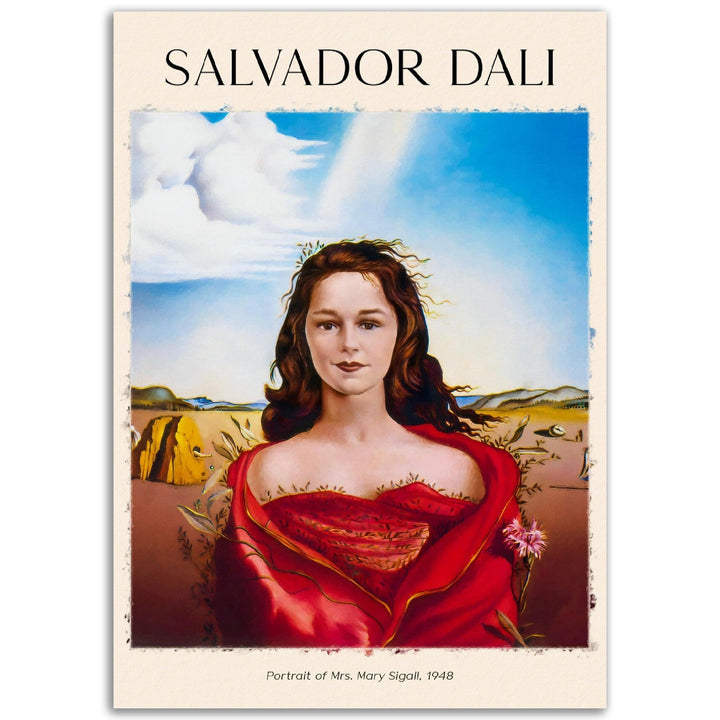 Salvador Dali Portrait of Mrs. Mary Sigall - Printree.ch abstrakte frauen, frau, Frauen, Kunst, Malen, Maler, Malerei, Meisterwerk