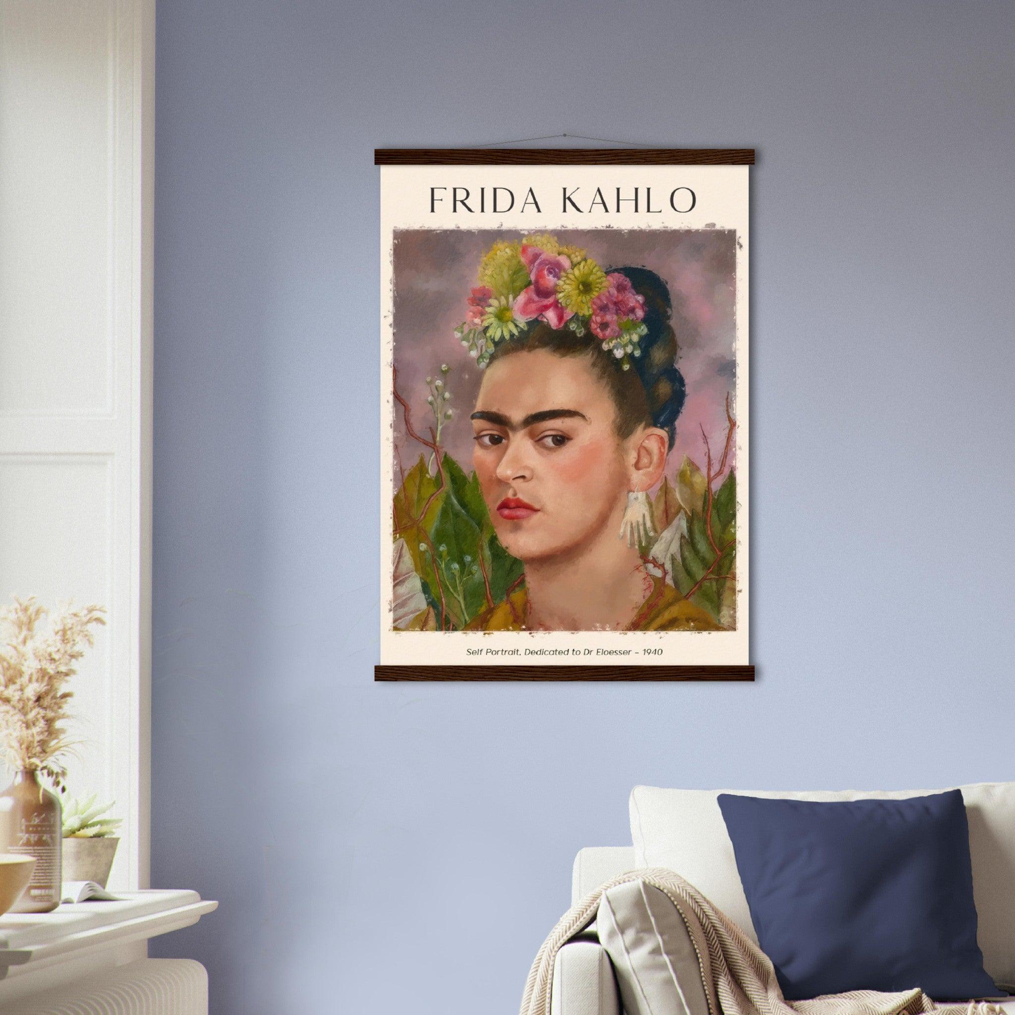 Selbstbildnis, Dr. Eloesser gewidmet von Frida Kahlo - Printree.ch abstrakte frauen, frau, Frauen, Kunst, Malen, Maler, Malerei, Meisterwerk