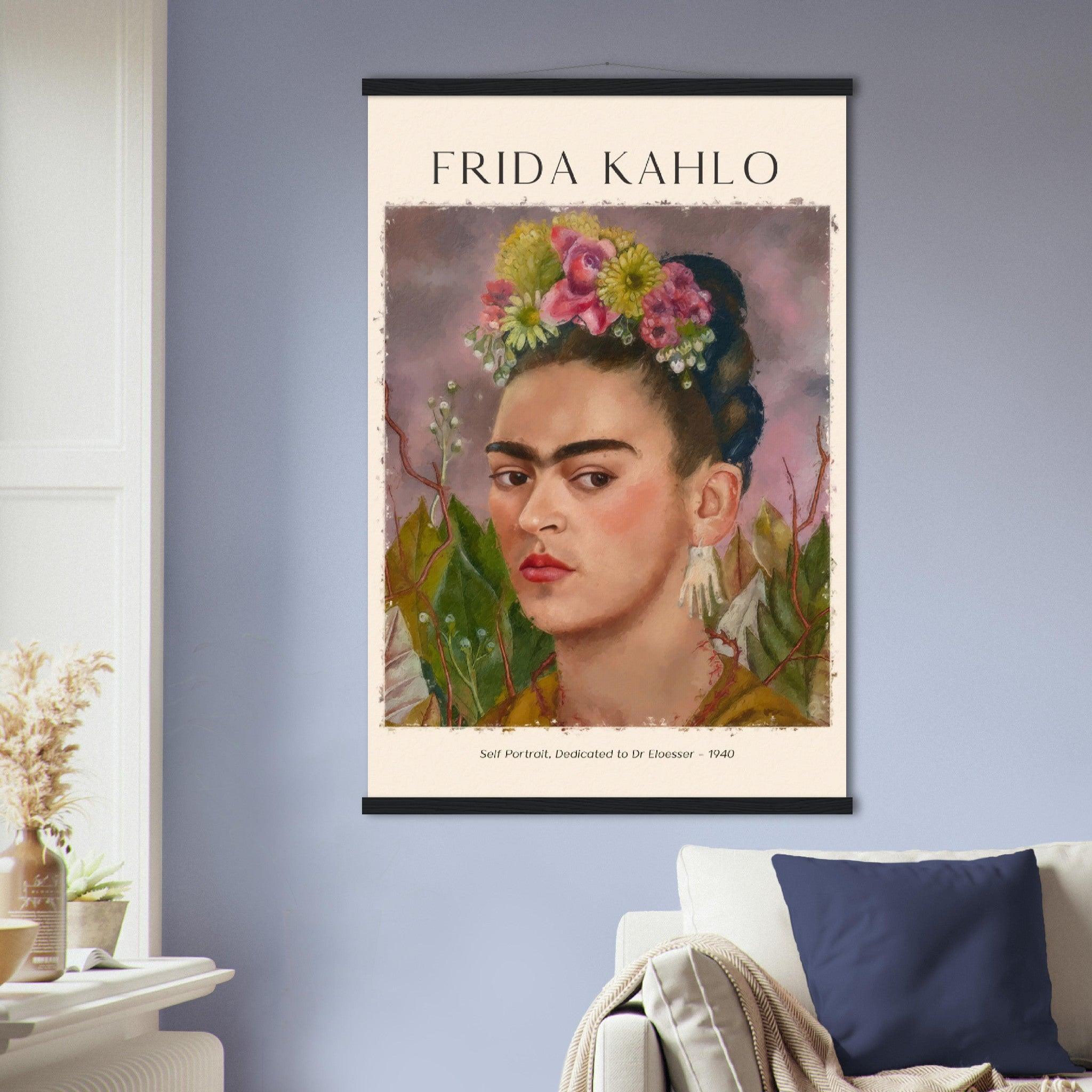 Selbstbildnis, Dr. Eloesser gewidmet von Frida Kahlo - Printree.ch abstrakte frauen, frau, Frauen, Kunst, Malen, Maler, Malerei, Meisterwerk