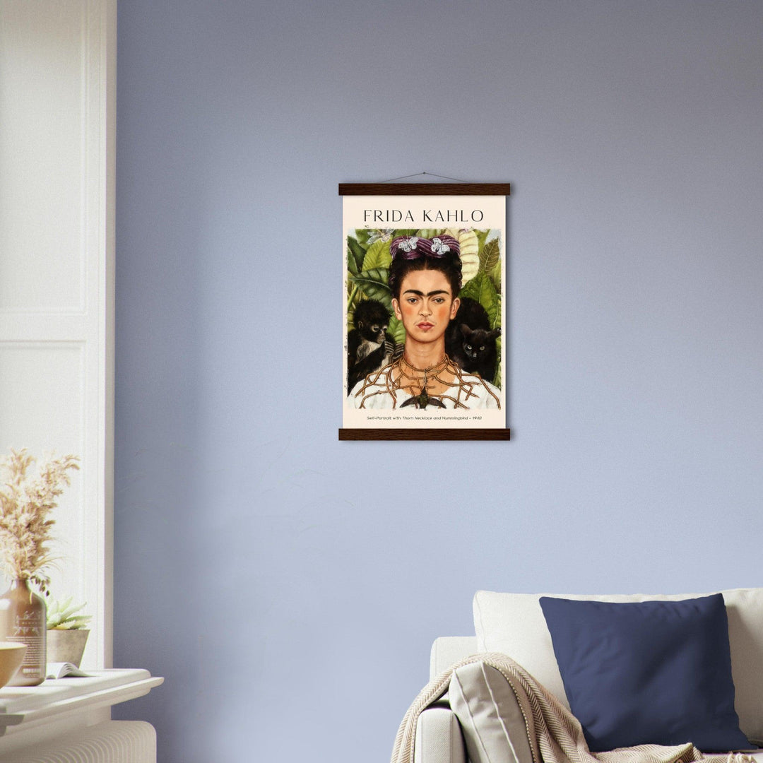 Selbstporträt mit Dornenkette und Kolibri Frida Kahlo - Printree.ch abstrakte frauen, frau, Frauen, Kunst, Malen, Maler, Malerei, Meisterwerk