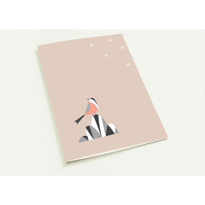 Set mit 10 Klappkarten Kleiner Vogel im Schnee - Printree.ch Karte, Karten