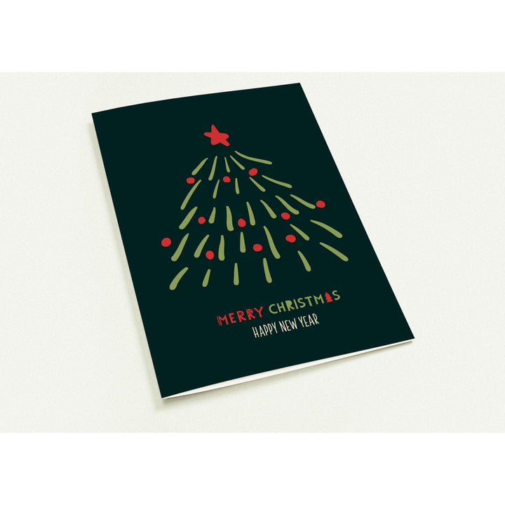 Set mit 10 Klappkarten Weihnachtsbaum Merry Christmas - Printree.ch Karte, Karten