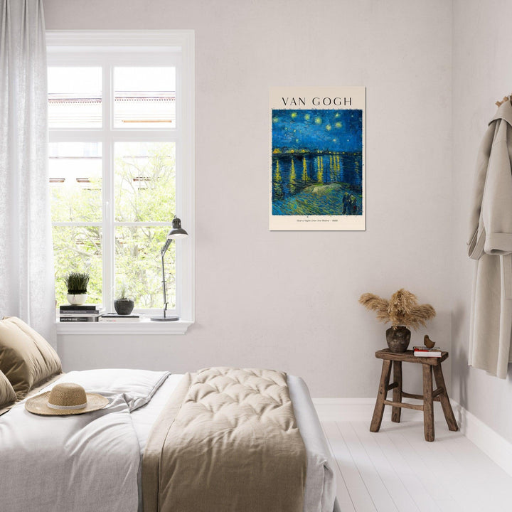 Sternennacht am Rhôneufer - Hochwertiges Poster auf mattem Papier - Printree.ch Illustration, Kunst, Kunstwerk, Meisterwerk, Poster