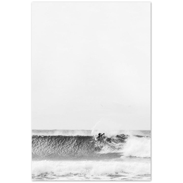 Surfer Schwarz Weiss - Printree.ch Action, Foto, Fotografie, Küste, Minimal, Monochrom, Schwarz-Weiß, Sport, Surfbilder, Surfbrett, Surfen, Surfer, Wassersport, Wellen