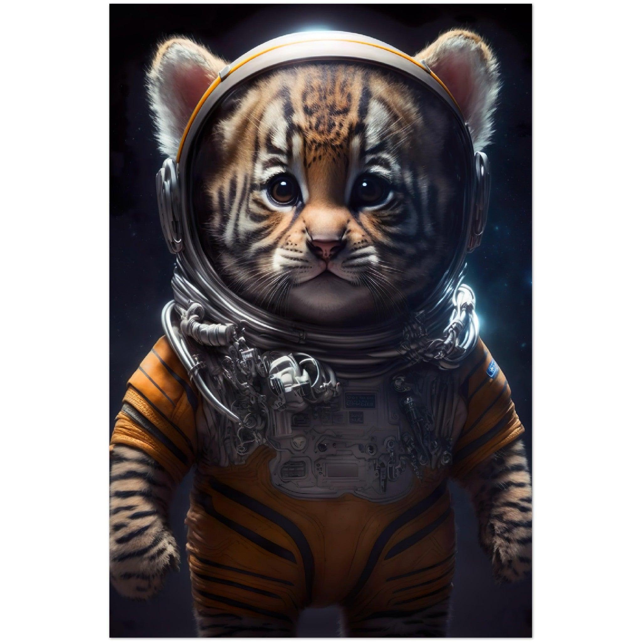 Tiger Baby Astronaut Portrait - Printree.ch 3d illustration, Astronaut, Poster