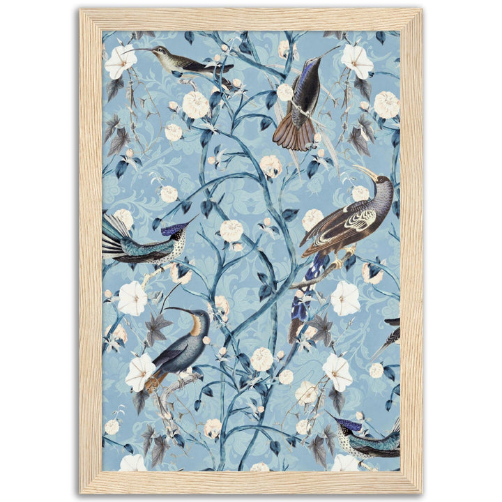 Traditionelle Chinoiserie-Kunst in Blau mit Vögeln - Andrea Haase - Printree.ch Andrea Haase, Vertikal
