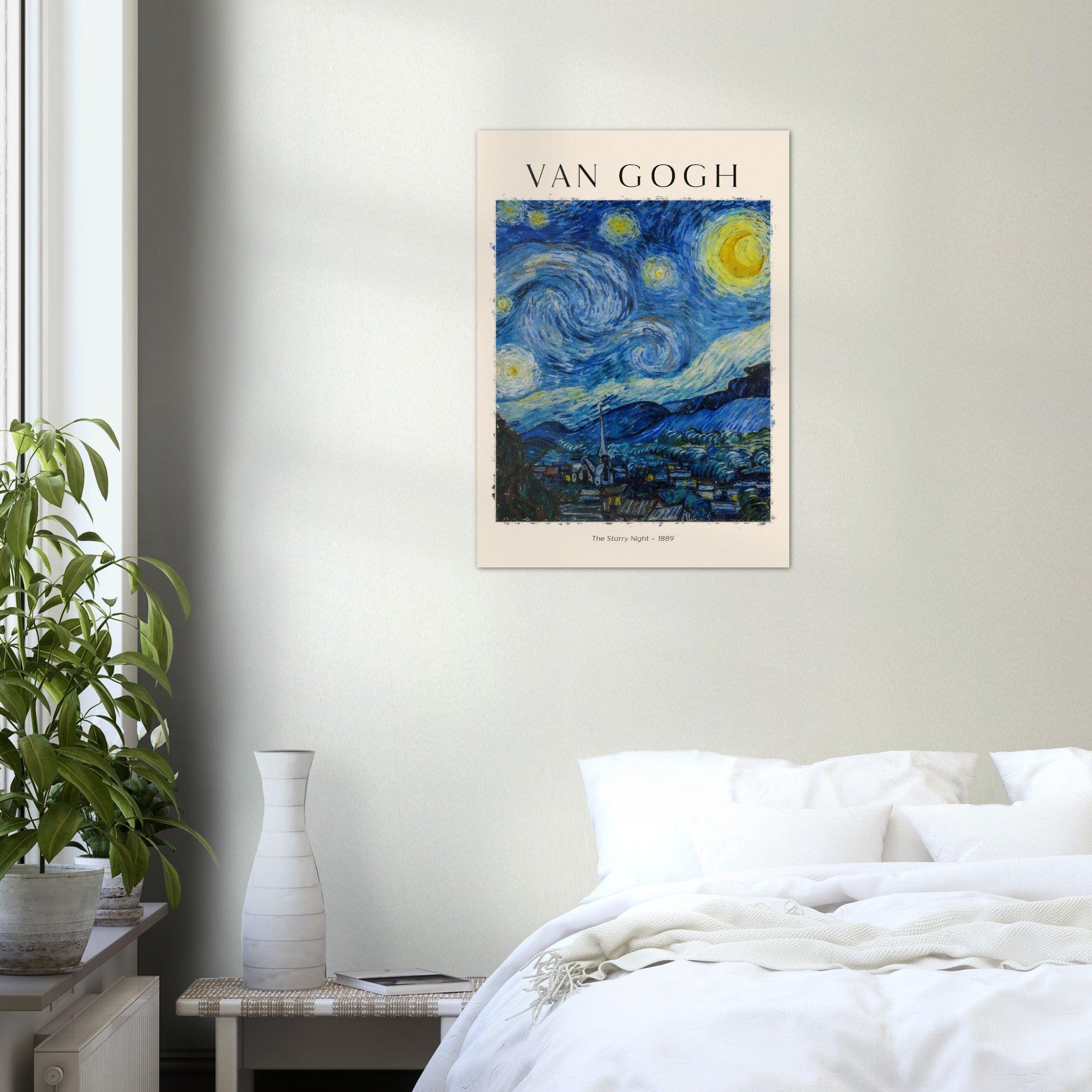 Vincent van Gogh - Sternennacht Poster - Printree.ch abstrakt, berühmt, blau, farbe, flüssig, genial, gesicht, gogh, gross, himmel, hintergrund, illustration, impressionismus, kreativ, kultur, kunst, Kunstwerk, künstler, künstlerisch, maler, Meisterwerk, menschen, mond, porträt, Poster, spritzer, stern, stil, textur, tinte, vincent, vincent van gogh, zeichnung