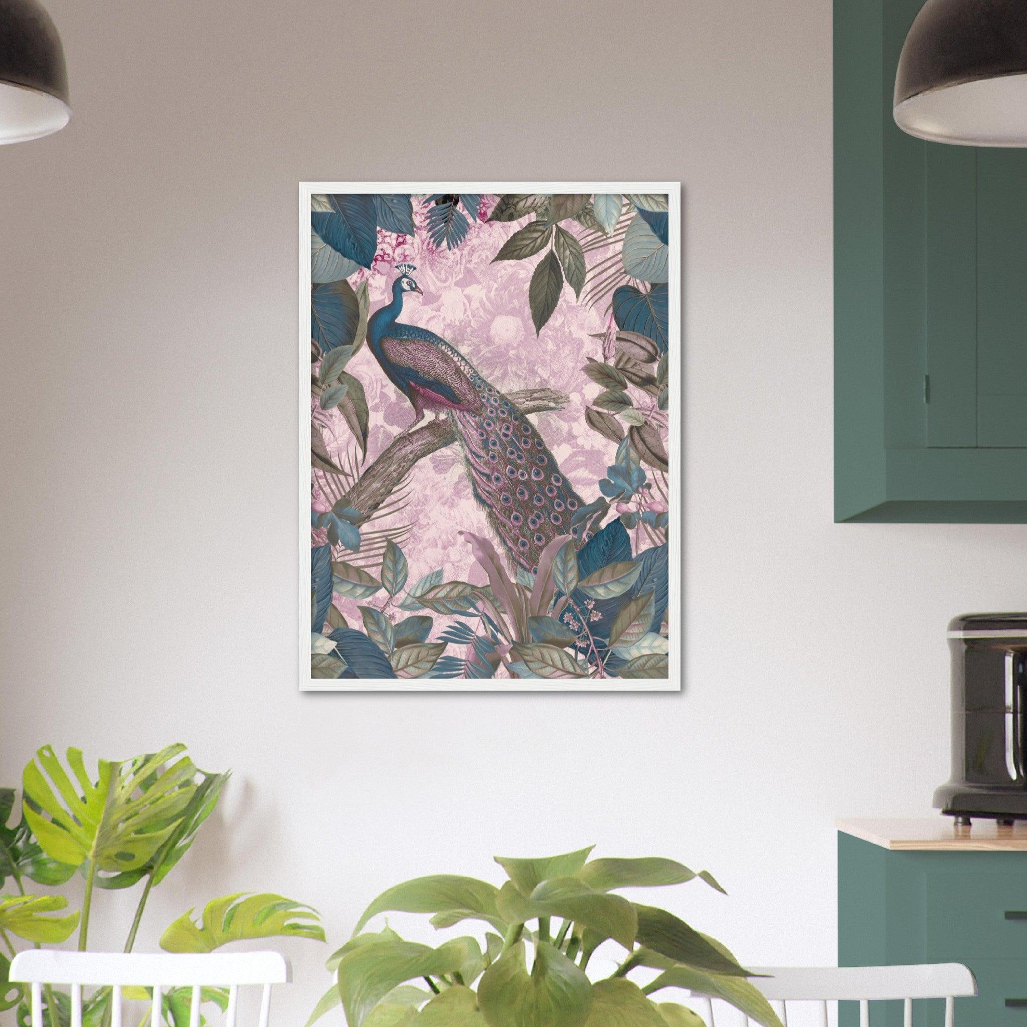 Vintage Pfau in Pink - Andrea Haase - Printree.ch Andrea Haase, Vertikal