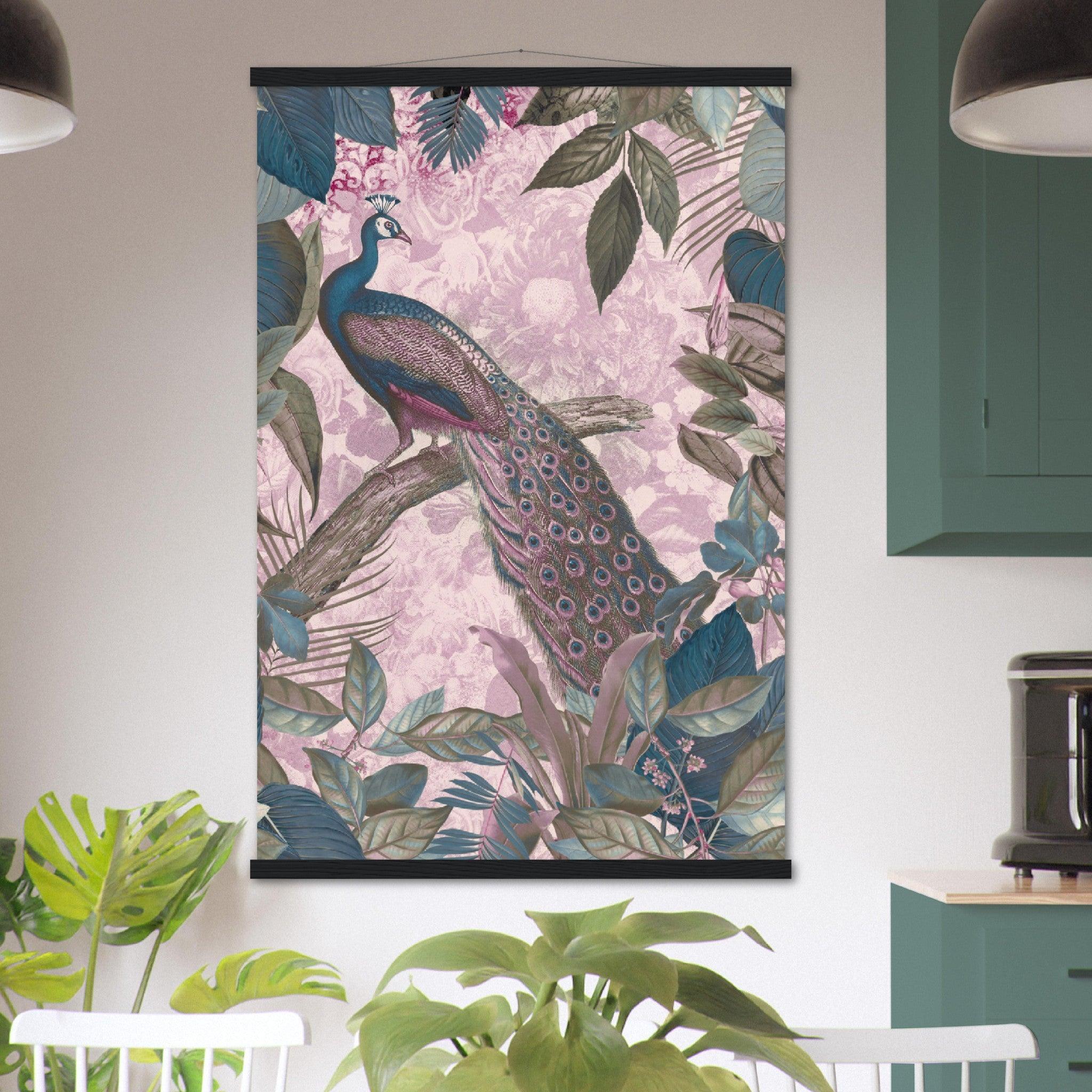 Vintage Pfau in Pink - Andrea Haase - Printree.ch Andrea Haase, Vertikal