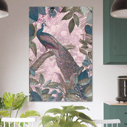 Vintage Pfau in Pink - Andrea Haase - Printree.ch Andrea Haase, Vertikal