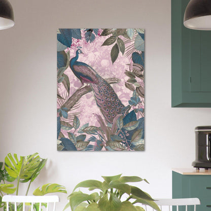 Vintage Pfau in Pink - Andrea Haase - Printree.ch Andrea Haase, Vertikal