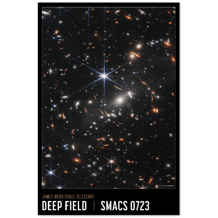 Webbs erstes Deep Field SMACS 0723-Poster - Printree.ch Astronomie, Deep-Space-Fotografie, Foto, Fotografie, Galaxien, Hubble-Nachfolger, James Webb Space Telescope, Kosmos, NASA, Poster, SMACS 0723, space, Sternbildung, Universum, WEBB, Webb's Deep Field, Weltraum