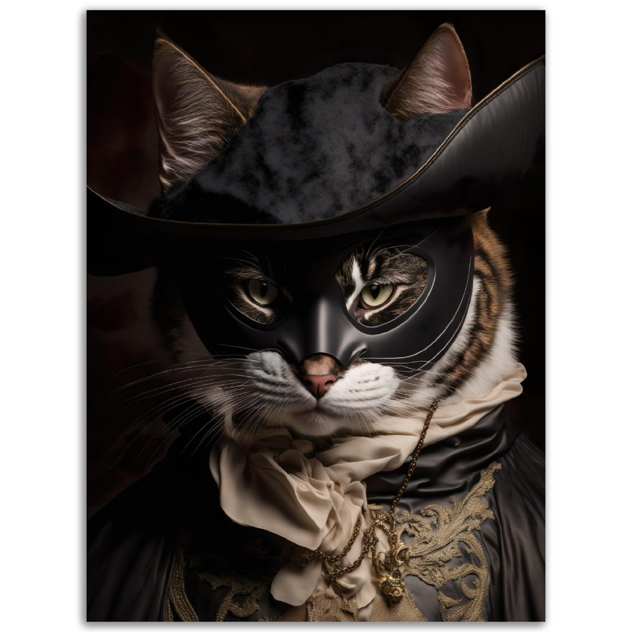 Zorro Katzen - Printree.ch AI, Comic, held